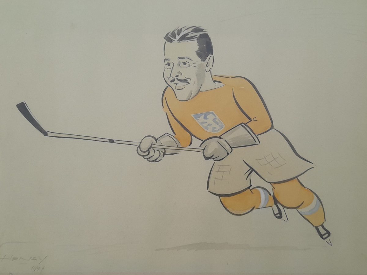Jan Suurbeek in Oranje - Tekening van 1947