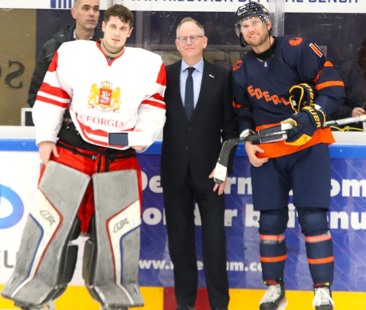 Man-of-the-Match Diego Hofland ;  Olympisch Kwalificatie Toernooi Tilburg - Nederland - Georgië 15-12-2023