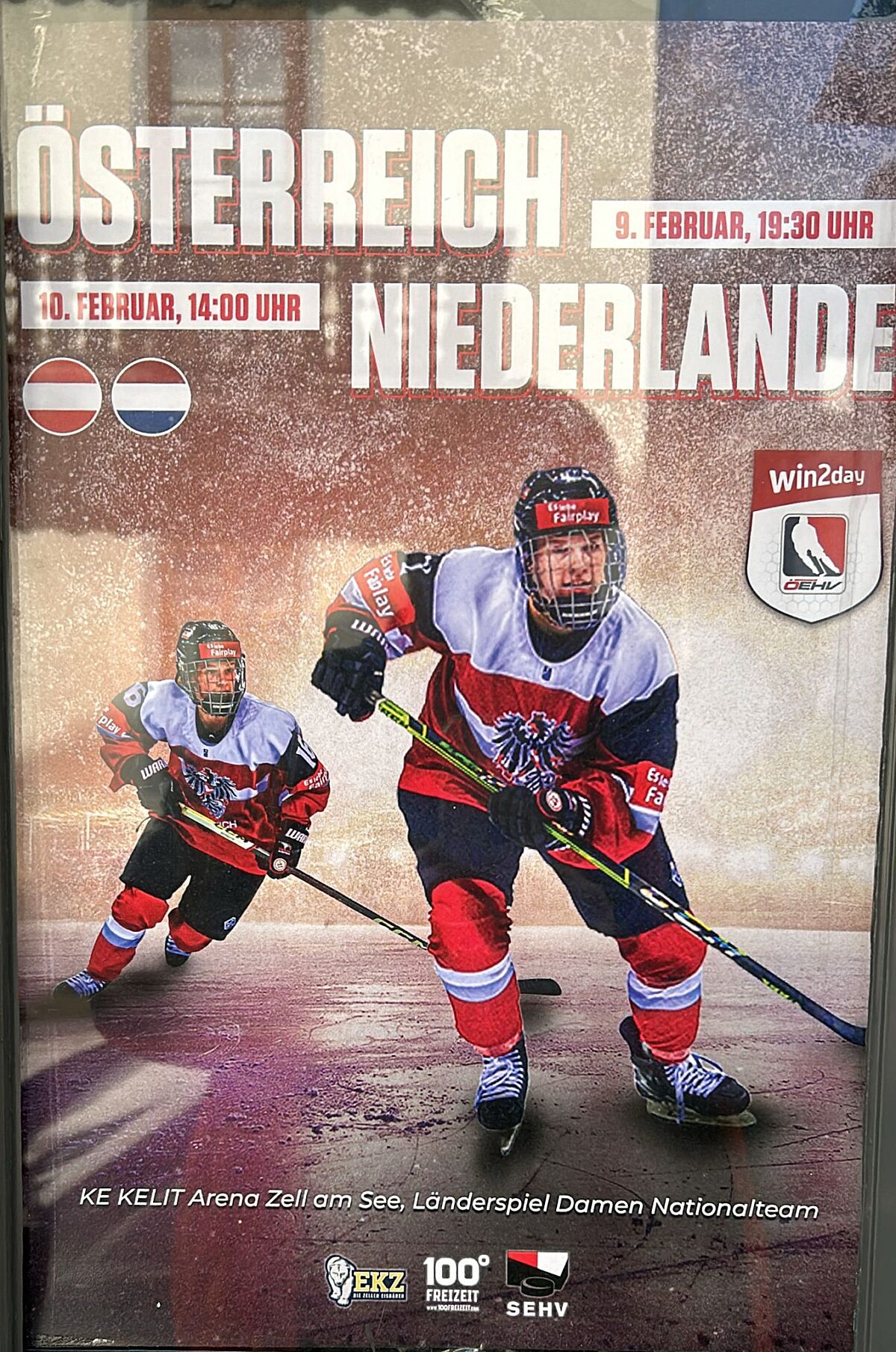 Affiche Oostenrijk vrouwen vs TeamNL ijshockey vrouwen