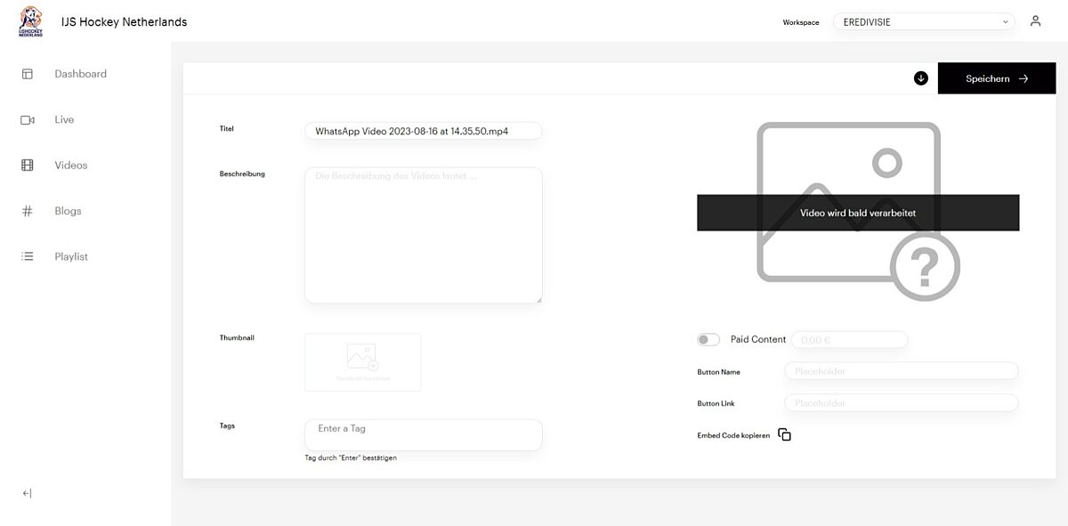 Zorg in de titel voor de juiste naam