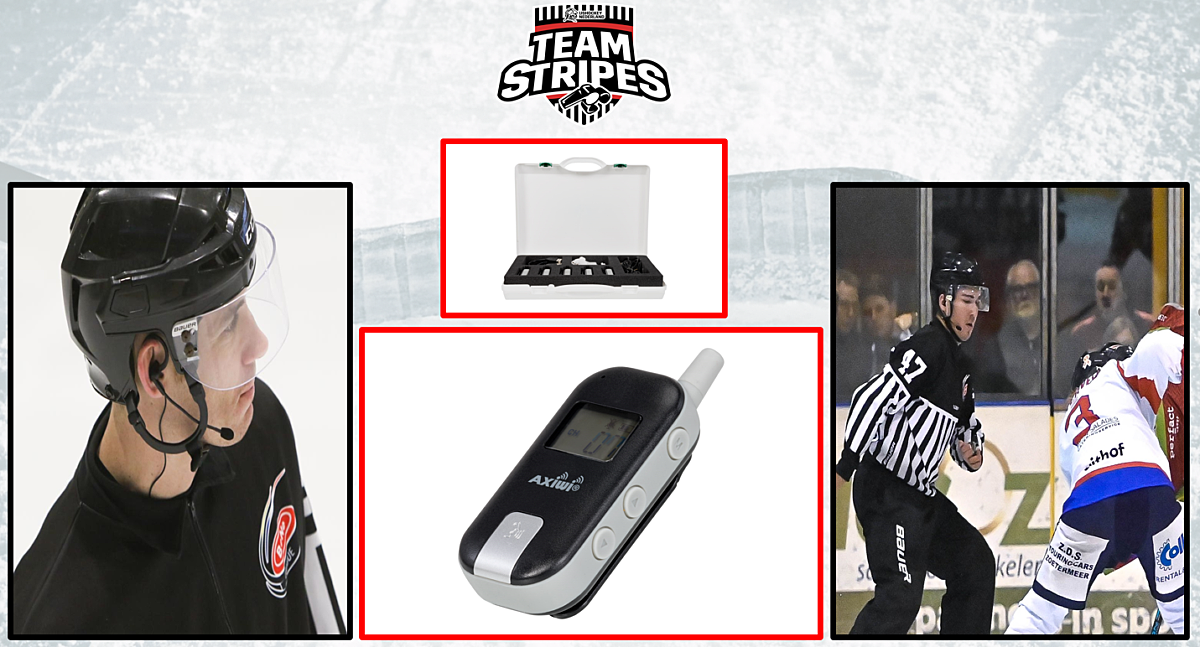 Scheidsrechters met communicatie set