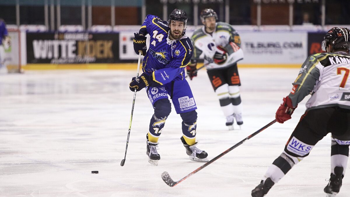 Mickey Bastings in actie voor Tilburg Trappers