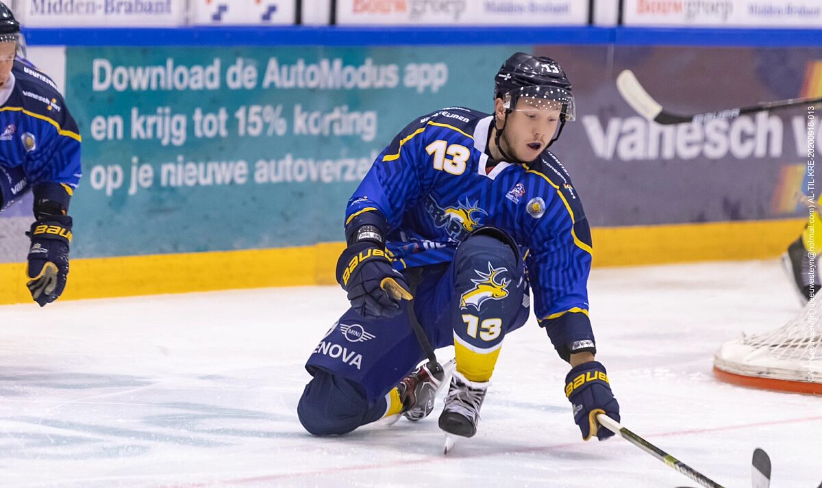 Jordy Verkiel in actie voor Tilburg Trappers