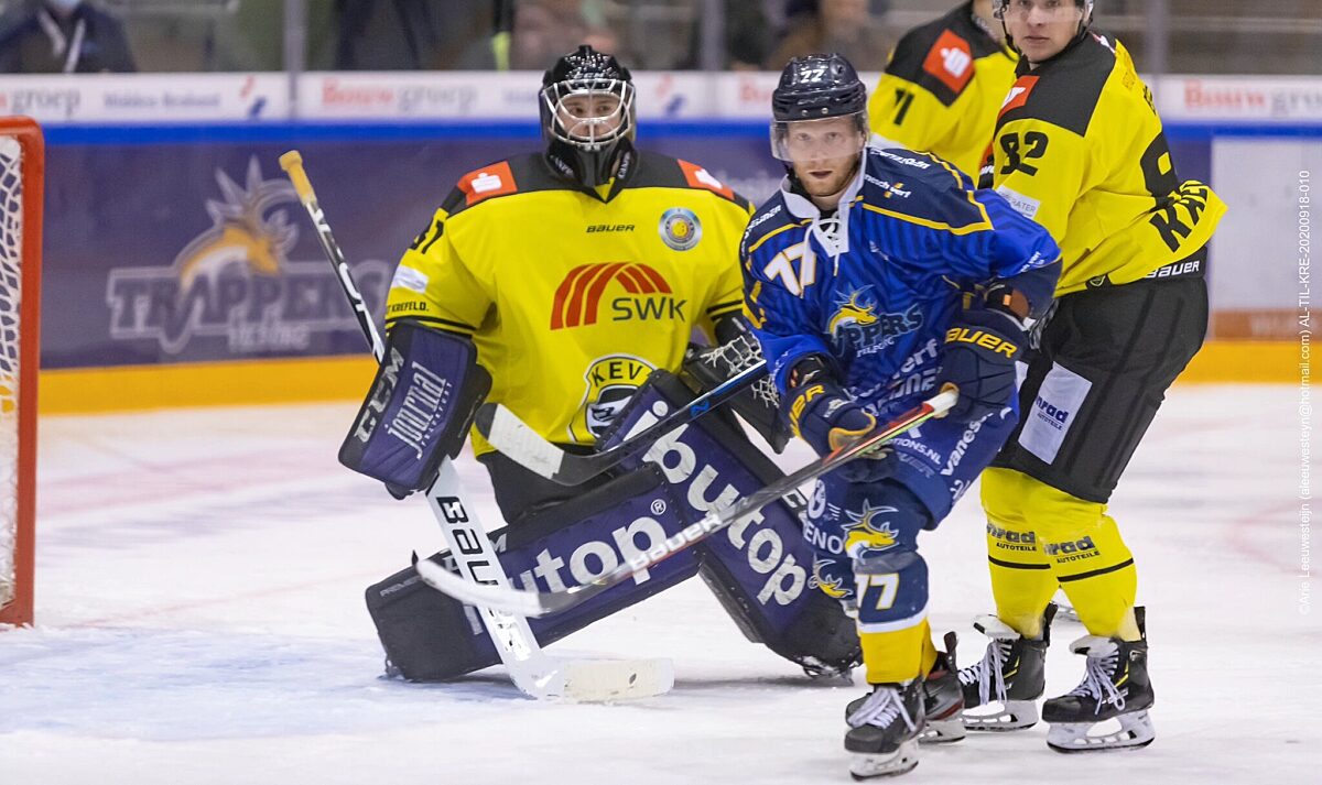 Reno de Hondt in actie tegen Krefeld