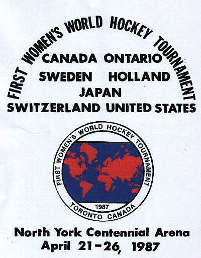 Logo1987 First Womens World Hockey Tournament Toronto Canda
