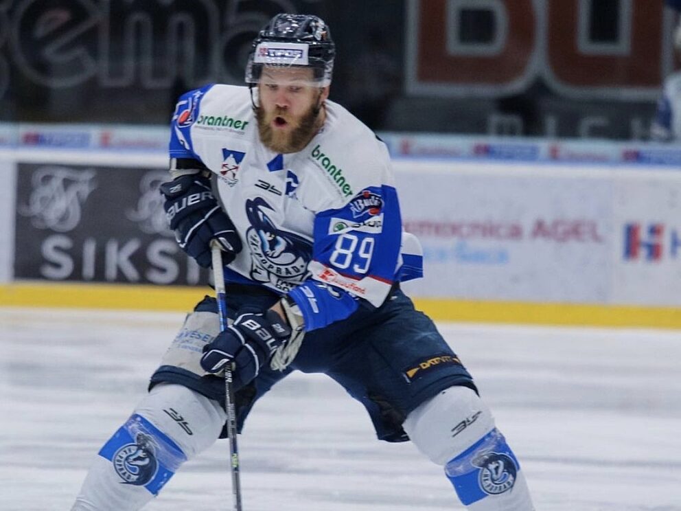 Mike Dalhuisen in actie voor Poprad