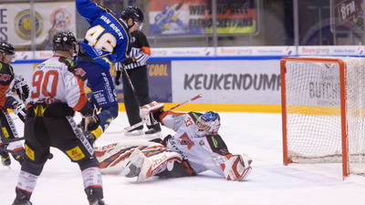 Kans Ties van Soest namens Tilburg Trappers tegen Diez-Limburg