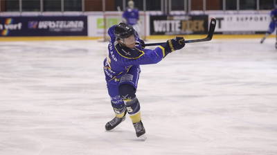 Giovanni Vogelaar in dienst van Tilburg Trappers tegen Erfurt in november 2018