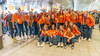 U18 dames 2022 vertrek Schiphol