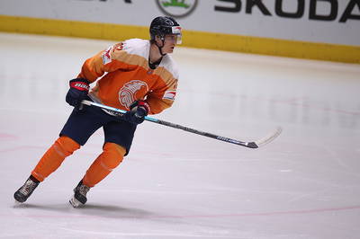 Stijn Knoop in actie voor het Nederlands team.