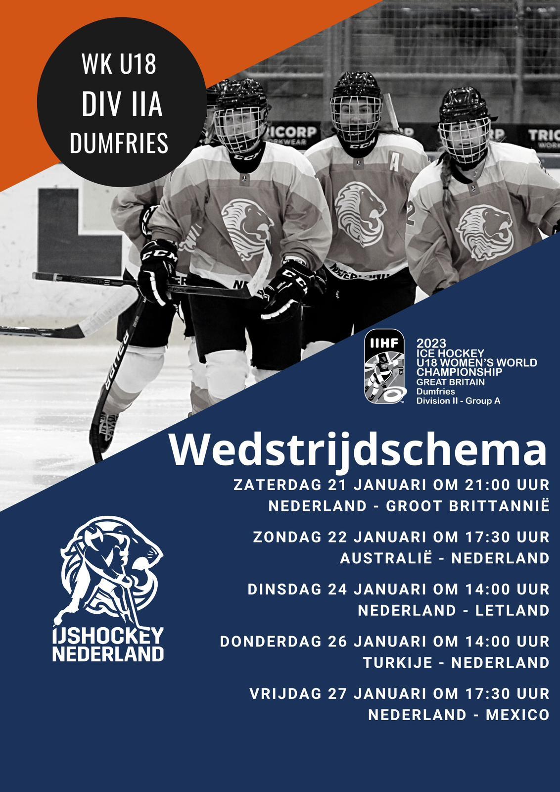WKU18 Dumfries overzicht wedstrijden