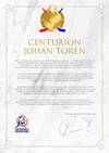 Centruion Certificaat Johan Toren