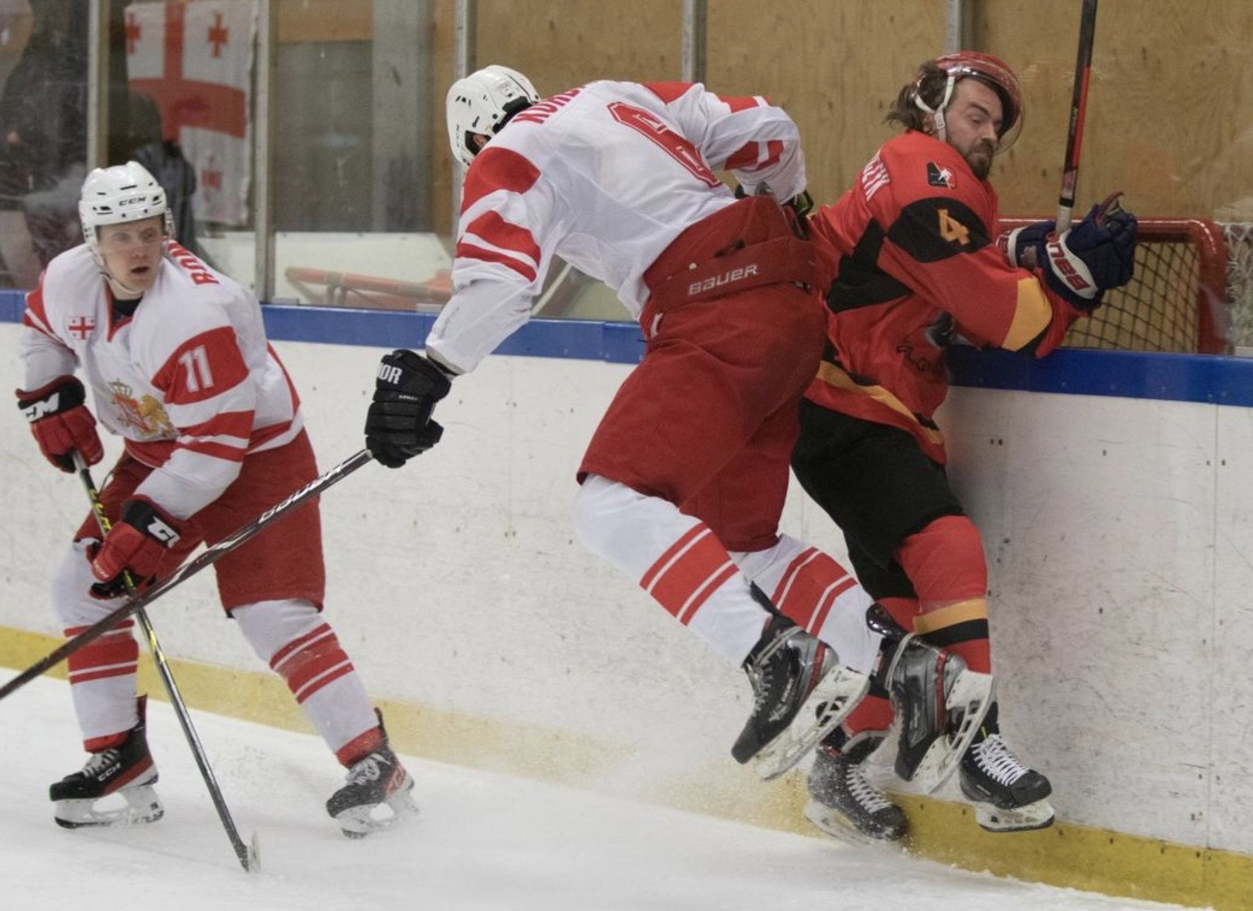 Georgië in actie in de gewonnen wedstrijd tegen België in 2022