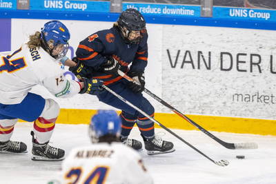 Nederland eerder dit jaar tegen Spanje in het Goudenplak toernooi in Heerenveen